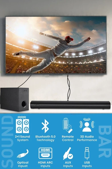 Goldmaster Sw-910 Bt Soundbar Kablolu Woofer 261535 - 5