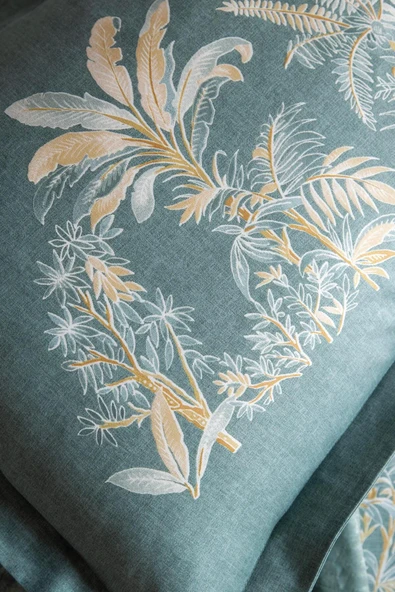 Apricitas HOME Cıft Kısılık Yatak Ortusu Nevresım Set Tammy Yeşil - Yatak Ortusu - 5