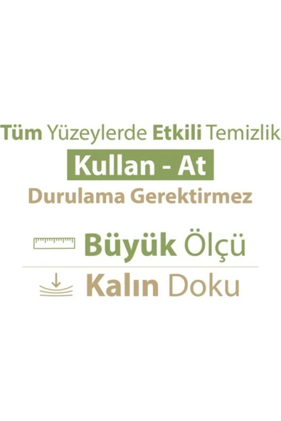 Baby Turco Yeşil Çam, Sabun Pratik Yüzey Temizlik Havlusu 100'lü - 5