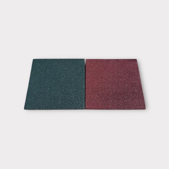 Kauçuk Zemin Kaplama Karo Yeşil 40x40x2 cm - 35m2 Paketli - 3