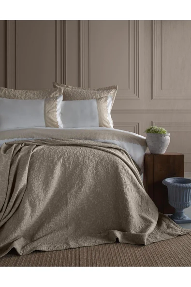 Apricitas HOME Çift Kişilik Yatak Örtüsü Nevresim Set Toledo Beıge - Yatak Ortusu