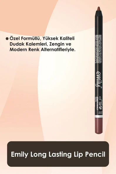 Emily Long Lasting Lip Pencil No: 222 - Dudak Kalemi - 8691190522223 - 2