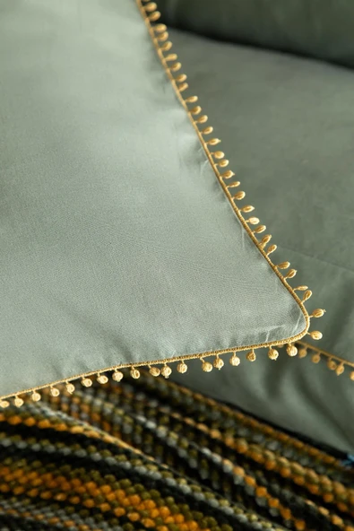 Apricitas HOME Çift Kişilik Yatak Örtüsü Nevresim Set Lızbon Olıve - Yatak Ortusu - 3