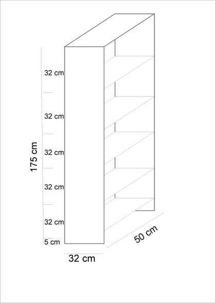 lilyum 5 katlı kapaklı dolap - 5