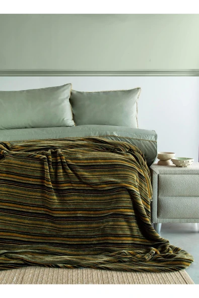 Apricitas HOME Çift Kişilik Yatak Örtüsü Nevresim Set Lızbon Olıve - Yatak Ortusu