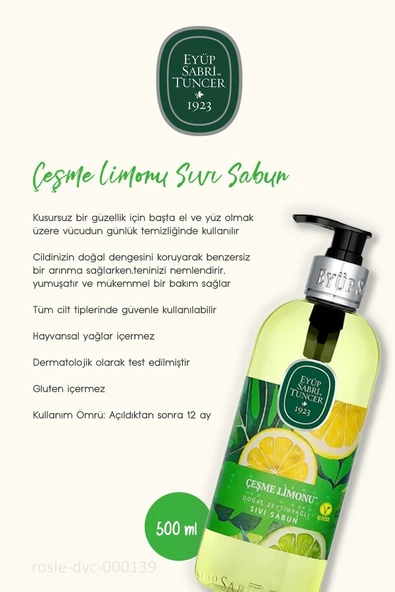 Sıvı Sabun Özel Paket Eyüp Sabri Tuncer 500 Ml 6'lı ve ROSIE Hediyeli - Resim 4