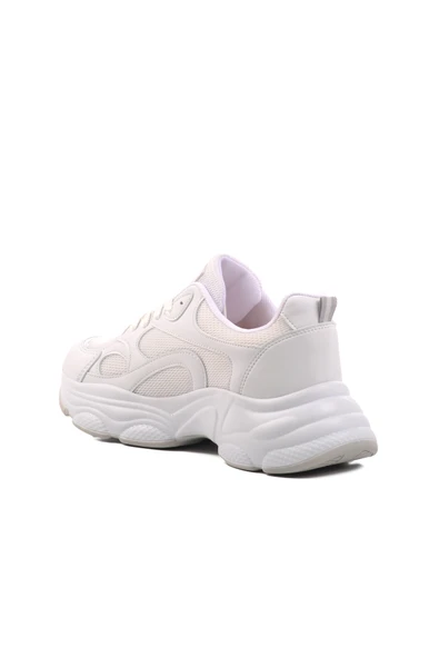 Aspor Beyaz Fileli Kadın Spor Ayakkabı Sneaker - 4