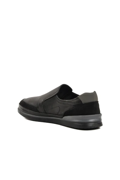 Aspor Siyah Hakiki Deri Erkek Casual Ayakkabı - Resim 4