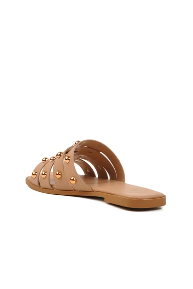 Aspor Nude Nut İnce Taban Kadın Terlik - Resim 4