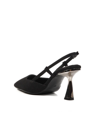 Aspor Siyah Simli Kadın Abiye Ayakkabı - 4