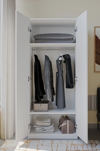 modüleva elbise dolabı 2 kapaklı - 3