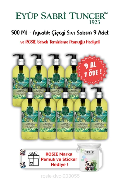 9 AL 7 ÖDE Ayvalık Zeytin Çiçeği Sıvı Sabun 500 ML ve ROSIE Hediyeli ürün görseli