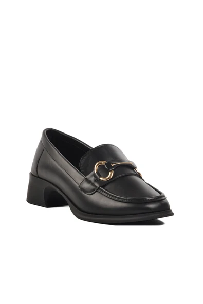 Aspor Siyah Kadın Klasik Ayakkabı - Resim 3