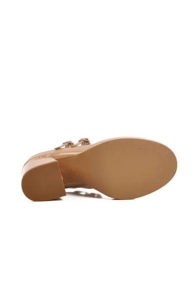 Aspor Ten Platform Topuk Kadın Abiye Ayakkabı - 5