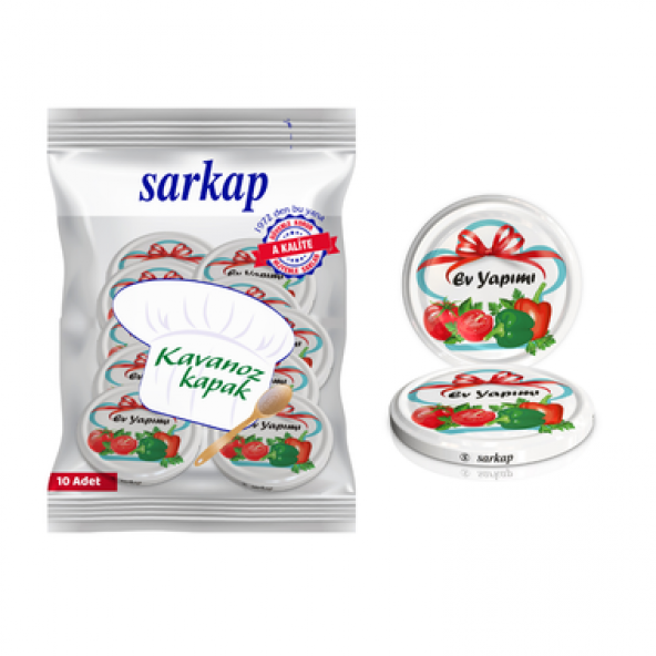 SARKAP 10'LU HİJYENİK PAKETLİ RENKLİ KAVANOZ KAPAĞI 5 PAKET