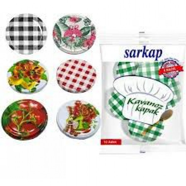 SARKAP 10'LU HİJYENİK PAKETLİ RENKLİ KAVANOZ KAPAĞI 5 PAKET - 5