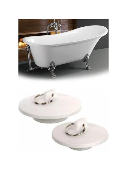 Banyo Küvet Lavabo Tıpası 2 li Set Lavabo Tıpası Küvet Duş Teknesi Tıpası Lavabo Gider Tıkacı - 2