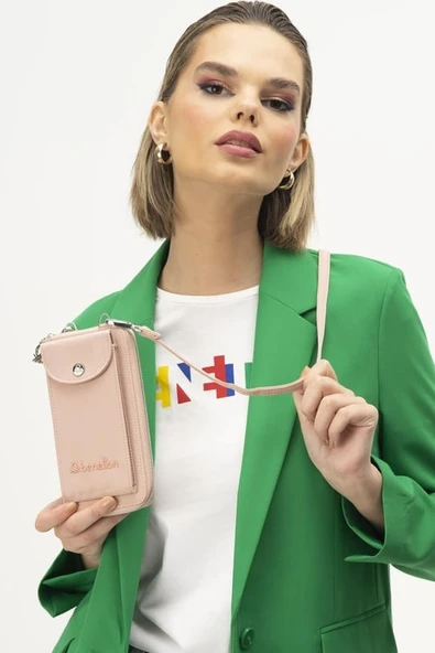 United Colors Of Benetton Pembe Omuz Askılı Kadın Cüzdan/Çanta