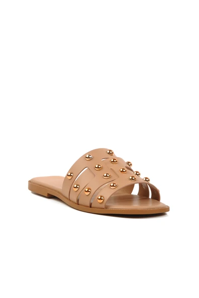 Aspor Nude Nut İnce Taban Kadın Terlik - Resim 3