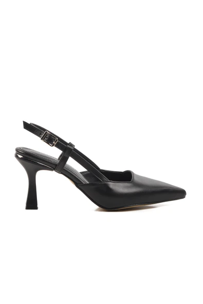 Pierre Cardin Siyah İnce Topuklu Kadın Abiye Ayakkabı