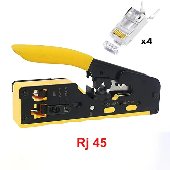 DailyTech Yeni Nesil Rj45 Ağ Pensesi Cat5/6/7 Konnektör Sıkma - 4