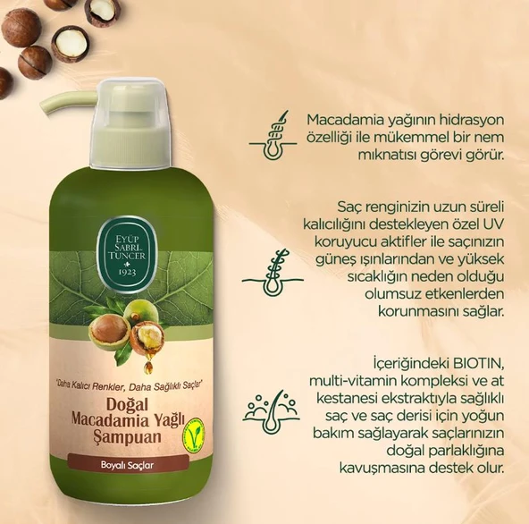 Macadamia Yağlı Şampuan 600 ML X 3 ve Saç Kremi Hediyeli - Resim 2