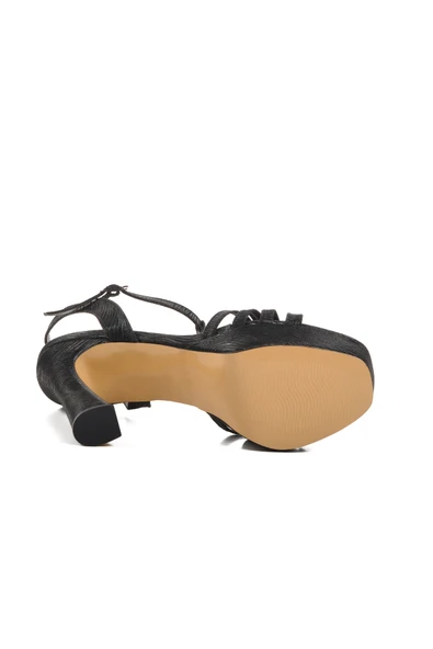 Pierre Cardin Siyah Kadın Topuklu Sandalet - 5