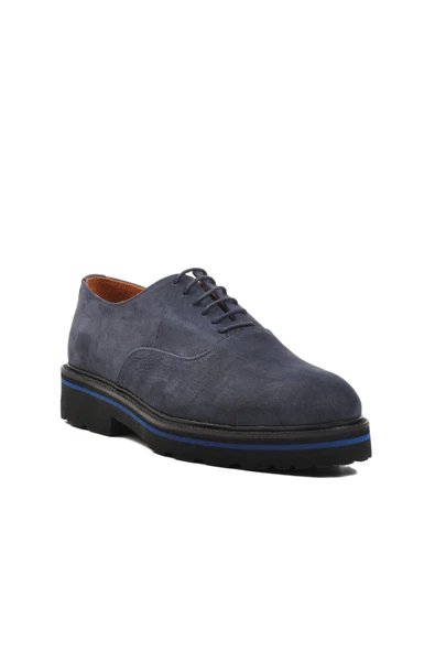 Aspor Lacivert Nubuk Hakiki Deri Erkek Klasik Ayakkabı Premium - Resim 3
