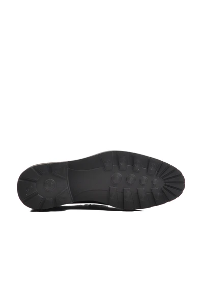 Aspor Siyah Hakiki Deri Erkek Loafer Ayakkabı - 5