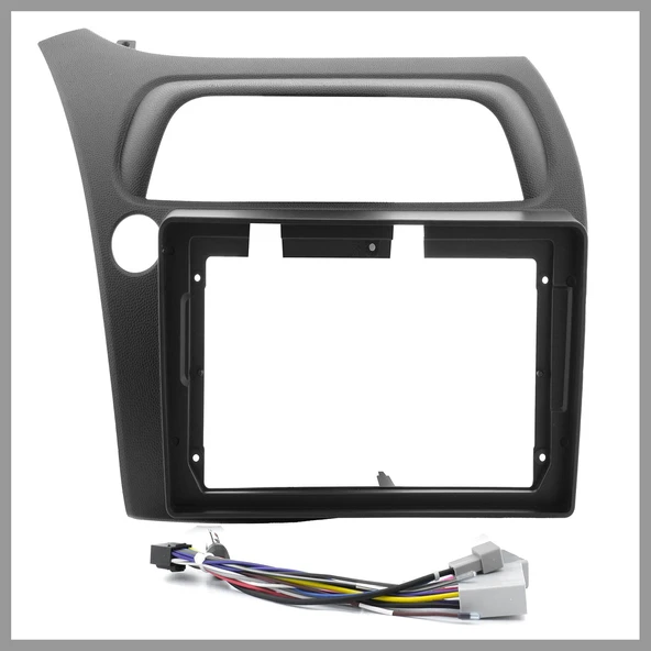 HONDA CIVIC TYPE-R 2006-2012 9" SİYAH ANDROID MULTİMEDYA ÇERÇEVESİ - SOKET