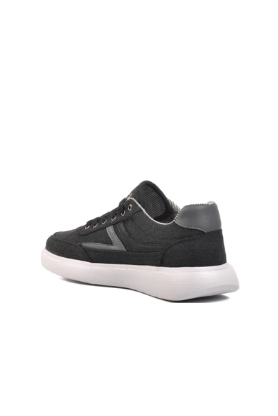 Aspor Siyah Beyaz Keten Erkek Sneaker Ayakkabı - 4