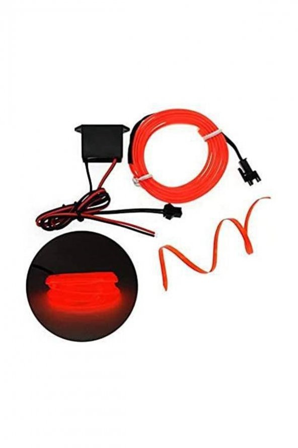 Opel Astra J Sedan Kırmızı 2 Metre Neon İp Torpido Fitili Oto Şerit Led - 2