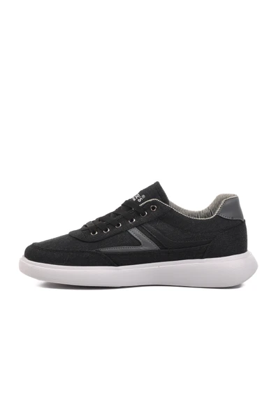 Aspor Siyah Beyaz Keten Erkek Sneaker Ayakkabı - 2