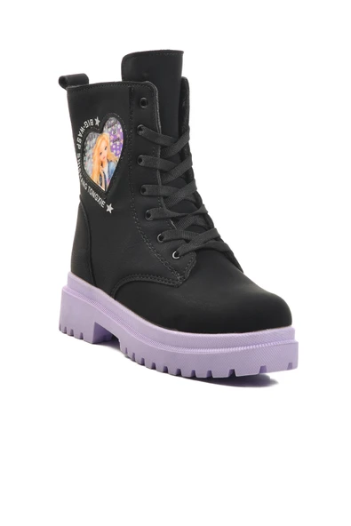 Walkway Siyah Lila İçi Kürklü Kız Çocuk Bot - Resim 3