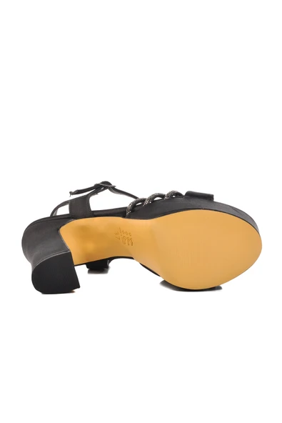 Aspor Siyah Saten Kadın Topuklu Abiye Ayakkabı - 5