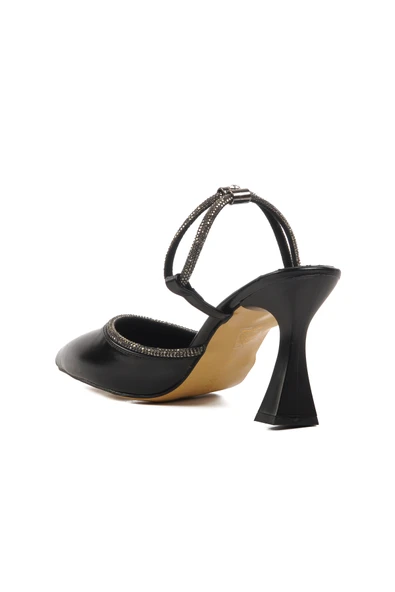 Aspor Siyah İnce Topuklu Kadın Abiye Ayakkabı - 4