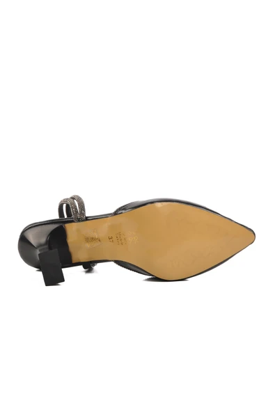 Aspor Siyah İnce Topuklu Kadın Abiye Ayakkabı - 5