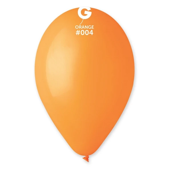 Balon Tek Renk 10" 100lü Turuncu Gemar - 2