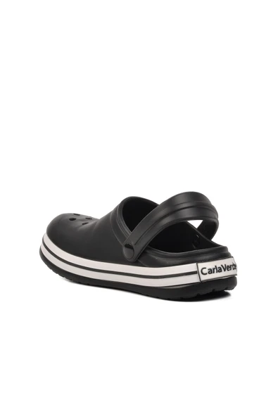 Aspor Siyah Beyaz Kadın Sabo Terlik - Resim 4