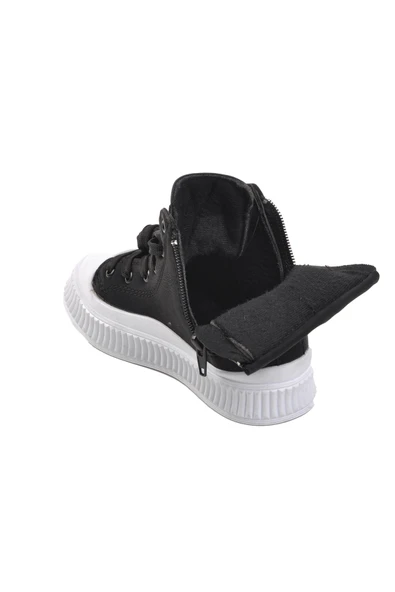 Walkway Siyah Beyaz İçi Polarlı Unisex Çocuk Bot - 4