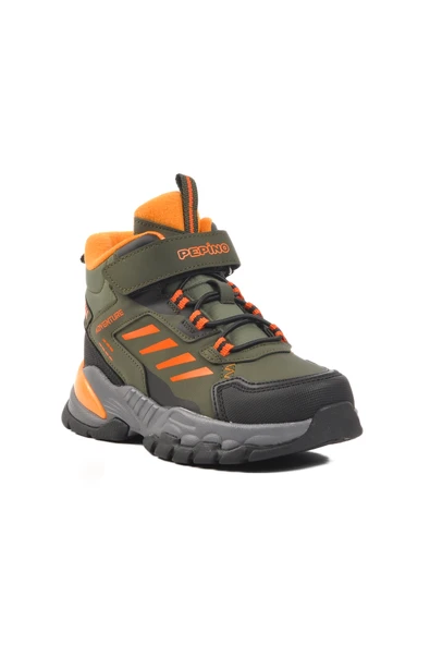 Pepino Haki Yeşil Turuncu Polyester Karışımlı Çocuk Trekking ve Outdoor Bot - 3