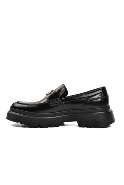 Aspor Siyah Açma Erkek Loafer Ayakkabı Premium - 2