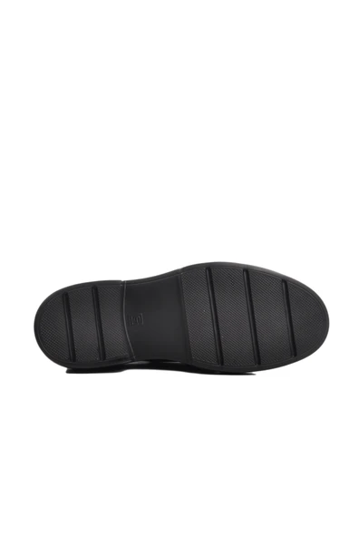 Aspor Siyah Açma Hakiki Deri Erkek Casual Ayakkabı Premium - Resim 5