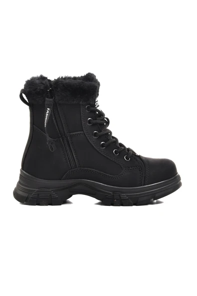 Aspor Siyah Zümrüt İçi Polarlı Kız Çocuk Bot