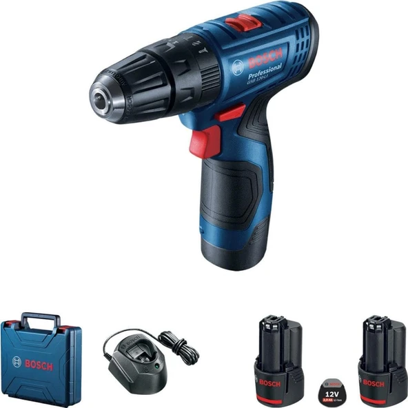 Bosch Professional GSB 120-LI 2.0Ah Çift Akülü Delme Vidalama Makinesi - 06019G8100