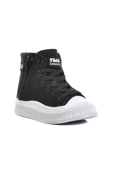 Walkway Siyah Beyaz İçi Polarlı Unisex Çocuk Bot - 3