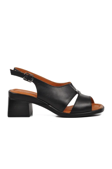 Venüs Siyah Kadın Topuklu Sandalet - 5