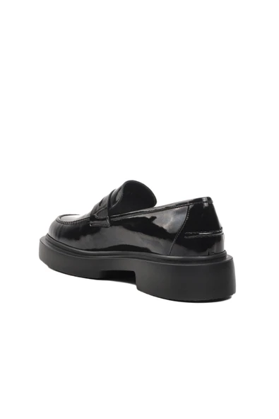 Aspor Siyah Rugan Hakiki Deri Erkek Loafer Ayakkabı - 4