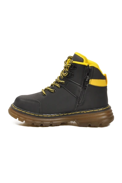 Aspor Siyah Fermuarlı Unisex Çocuk Bot - Resim 9
