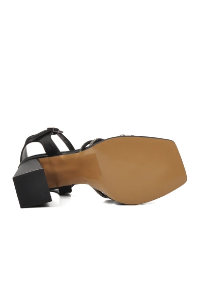 Venüs Siyah Kadın Abiye Ayakkabı - 5